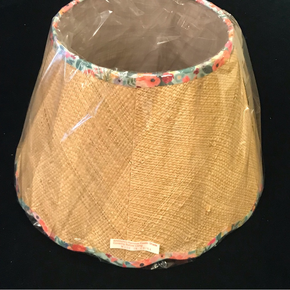 Round Table Lamp Natural Shade with Garden Party Trim - Rifle Paper Co. - Picture 5 of 8